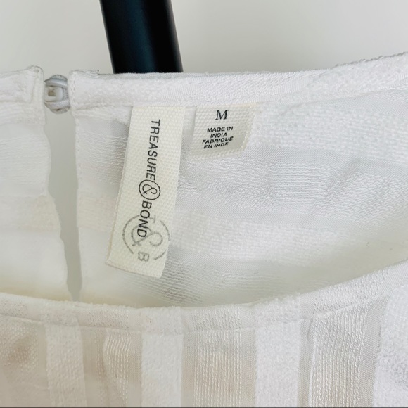NWT Nordstrom Treasure Bond Sheer Stripe Blouse M - Picture 10 of 11